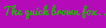 Image with Font Color 1FB605 and Background Color B40AB8